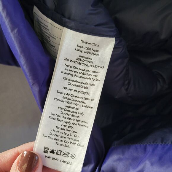 Eddie Bauer Womens Xsmall Xs Eb650 Goose Duck Down Hooded Puffer Jacket Coat Euc - Picture 4 of 9